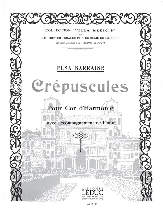 Elsa Barraine: Crepuscules de Elsa Barraine, Partition pour saxophone et Piano
