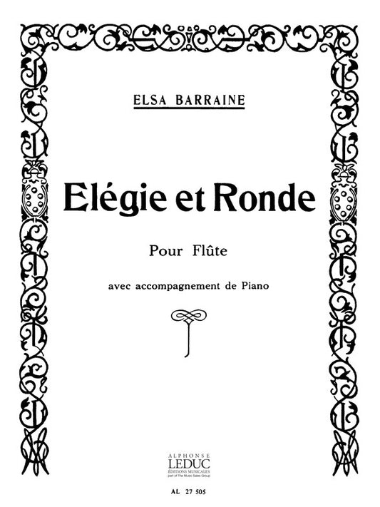 Elegie Et Ronde de Elsa Barraine, Livre + partie(s) séparée(s) pour flûte et Piano