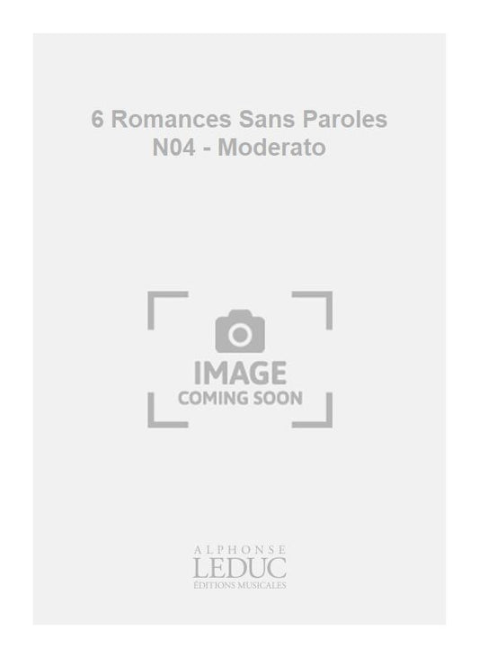 6 Romances Sans Paroles N04 - Moderato | Niverd | Clarinette