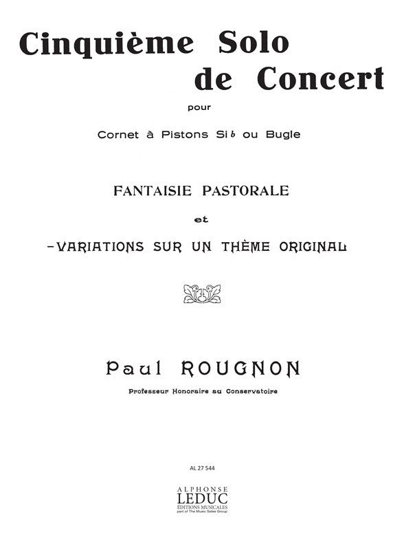Cinquième Solo De Concert | Paul Rougnon | Trompette