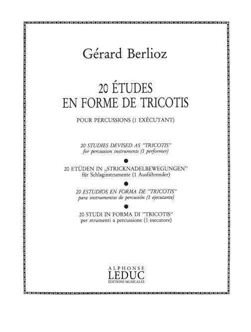 20 Études En Forme De Tricotis | Gérard Berlioz