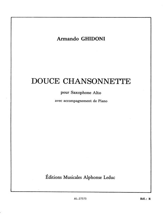 Douce Chansonnette | Armando Ghidoni | Saxophone