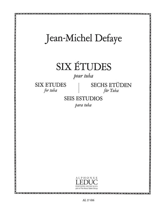 6 Études | Jean-Michel Defaye | Tuba | Livre | AL27696