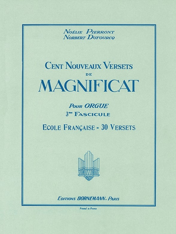 100 Versets De Magnificat | Pierront | Orgue