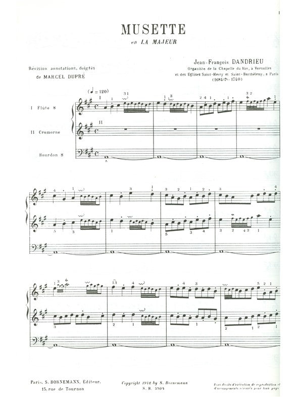 Musette En La Majeur | Jean François Dandrieu | Orgue