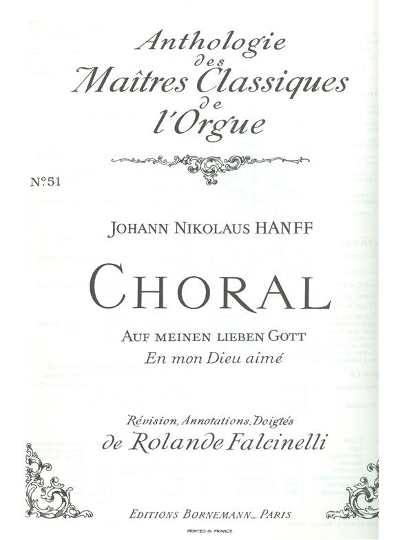 Choral:Auf Meinen Lieben Gott | Hanff | Orgue