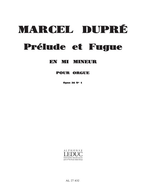 Prélude & Fuga 1 E Op.36 | Marcel Dupré | Orgue