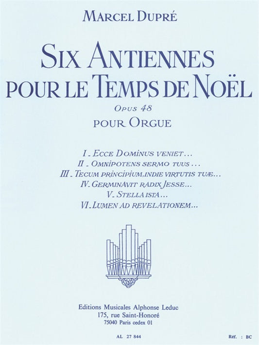 6 Antiennes pour le Temps de Noël Op.48 | Marcel Dupré