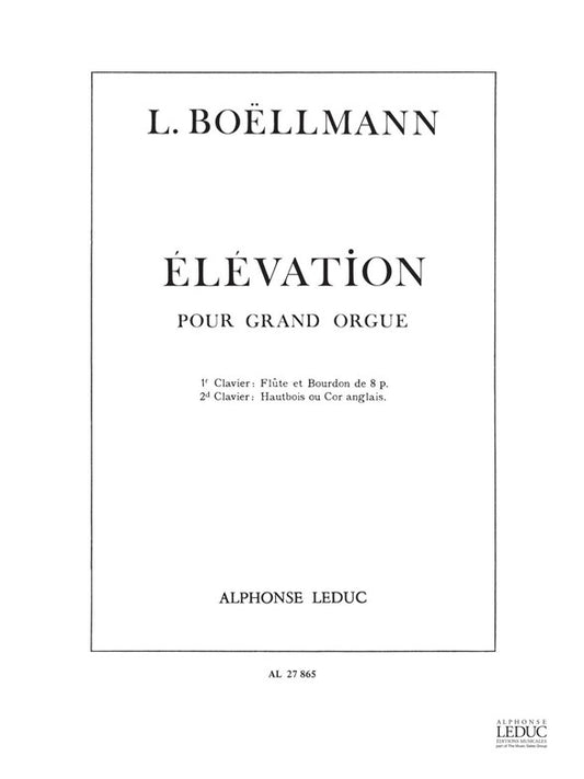 Elevation de Léon Boëllmann, Livre pour orgue