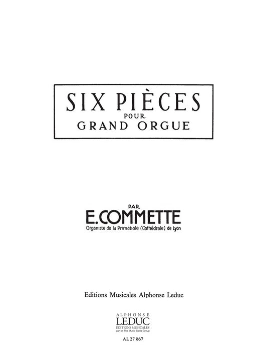 6 Pièces | Edouard Commette | Orgue