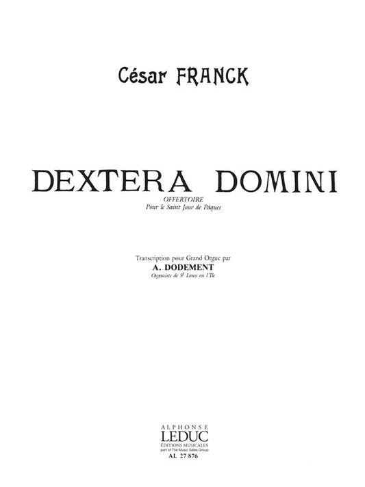 Dextera Domini | César Franck | Orgue