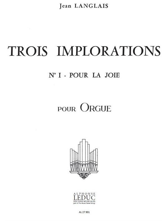 Jean Langlais: 3 Implorations No.1 de Jean Langlais, Partition pour orgue