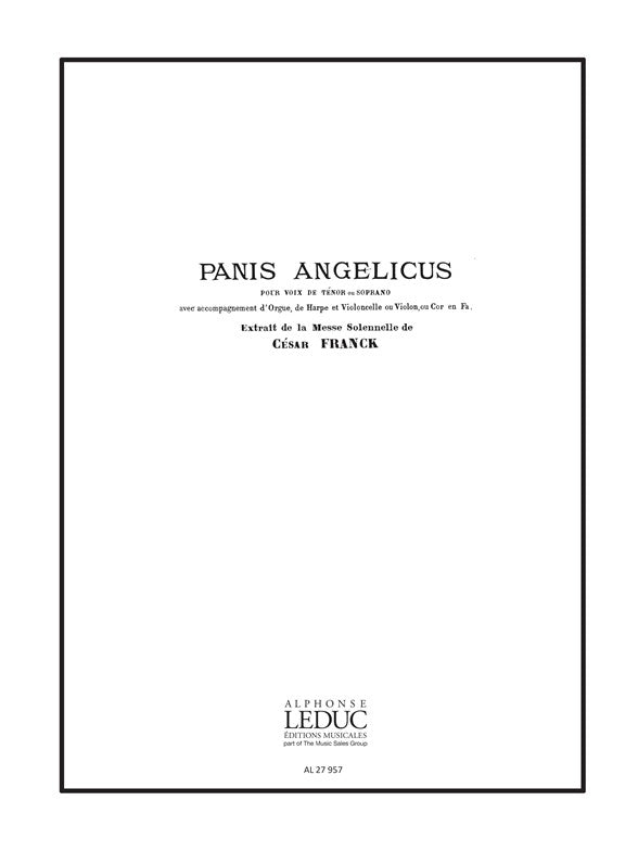 Panis angelicus | César Franck | Voix | Partition