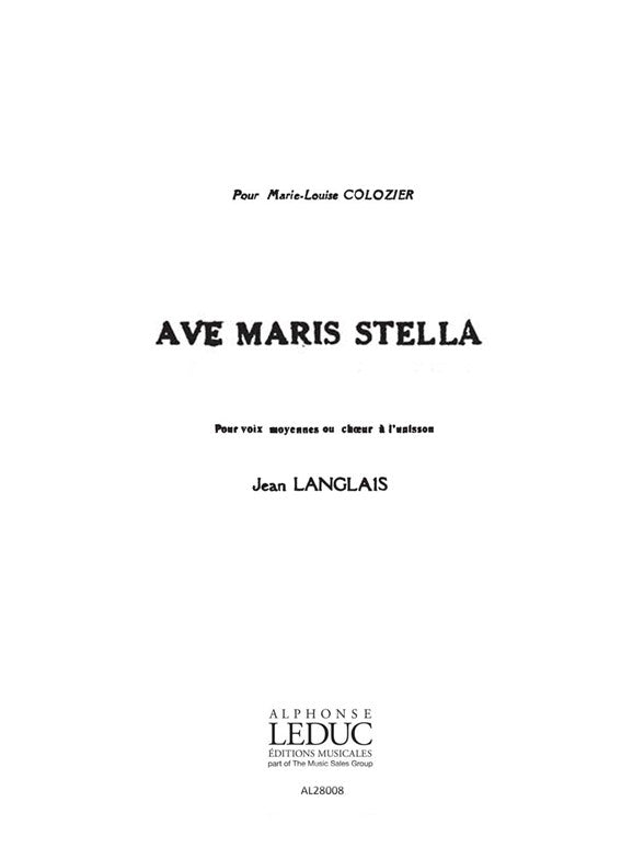 Ave Maria Stella | Jean Langlais | Voix