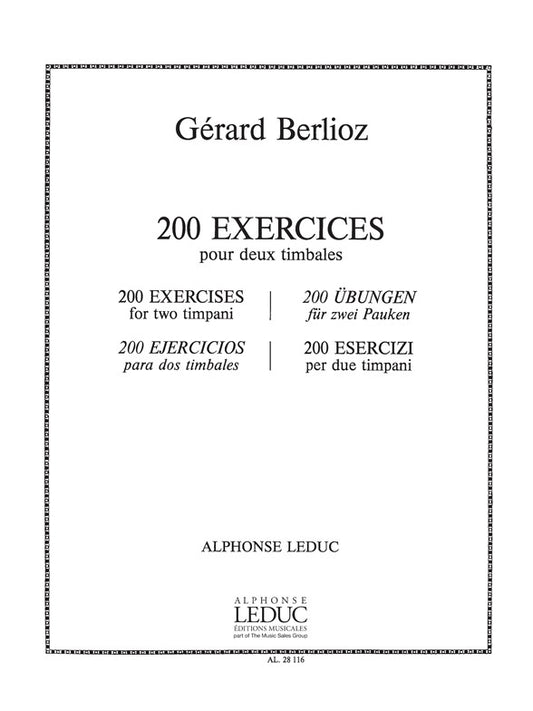 200 Exercices | Gérard Berlioz | Timbales