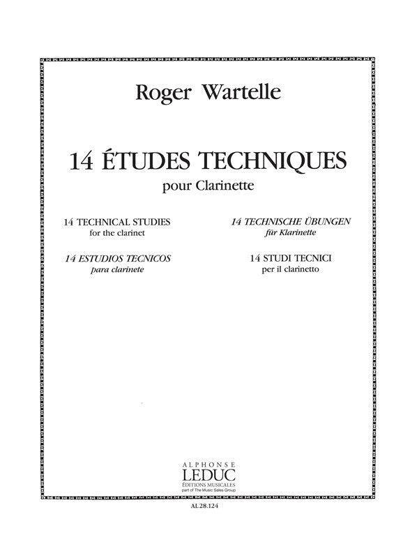 14 Études Techniques | Wartelle | Clarinette