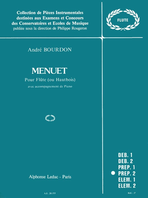 Menuet | A. Bourdon | Flûte