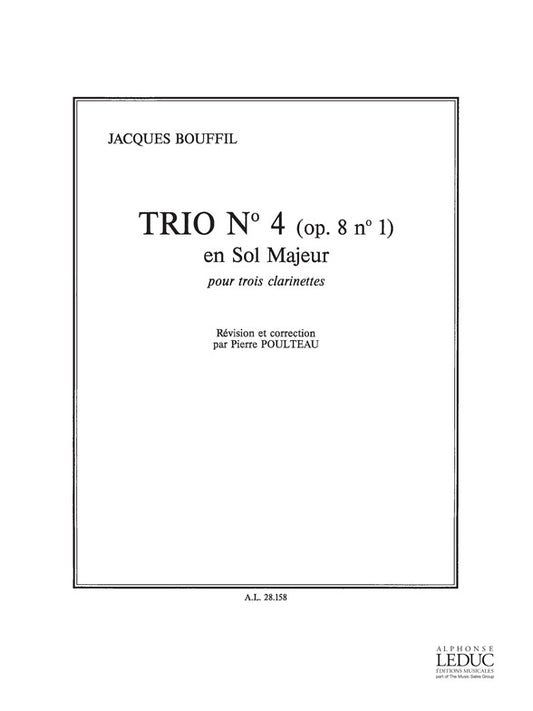 Trio 4 Op.8/1 | Jacques Bouffil | Clarinette