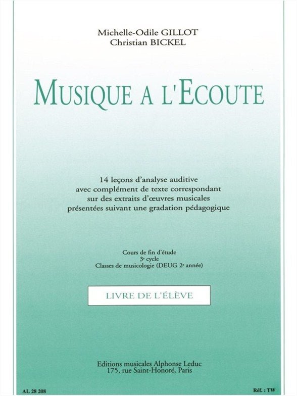 Musique A L'ecoute Cours Fin D'etude 3eme Cycle | Michelle-Odile Gillot