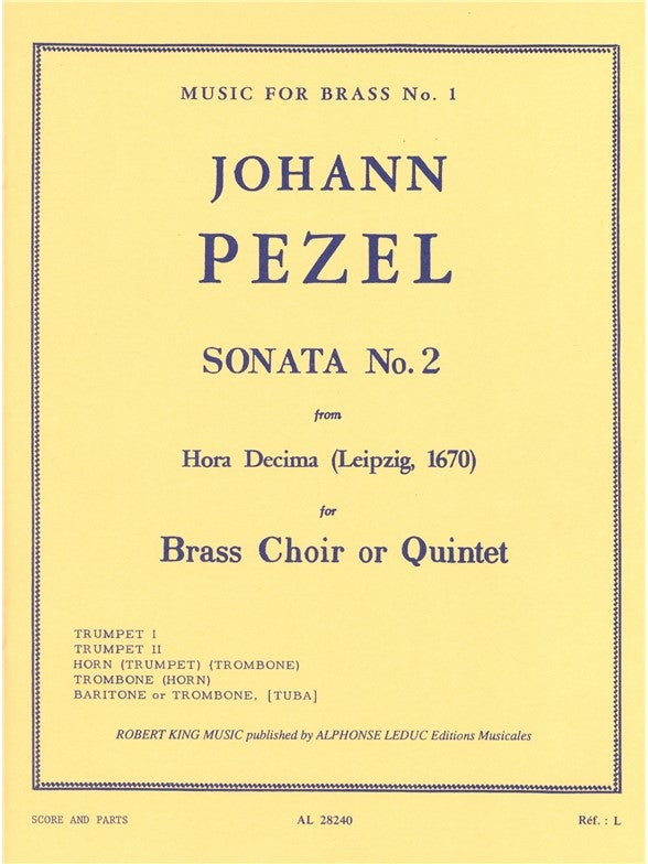 Sonata N02-Hora Decima | Pezel | Quintette de cuivres