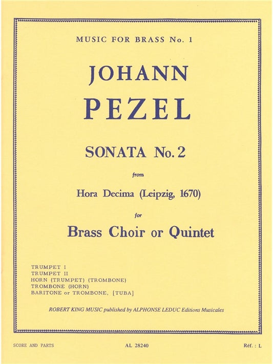 Sonata N02-Hora Decima | Pezel | Quintette de cuivres