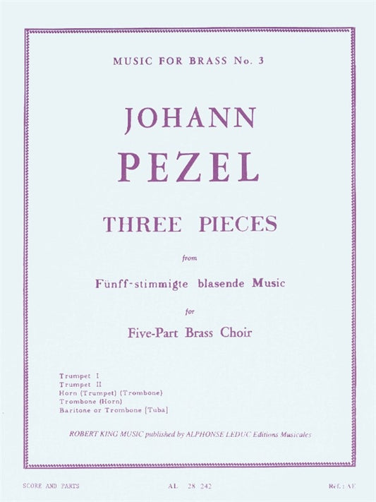 3 Pièces - musique de cuivres à 5 parties | Pezel
