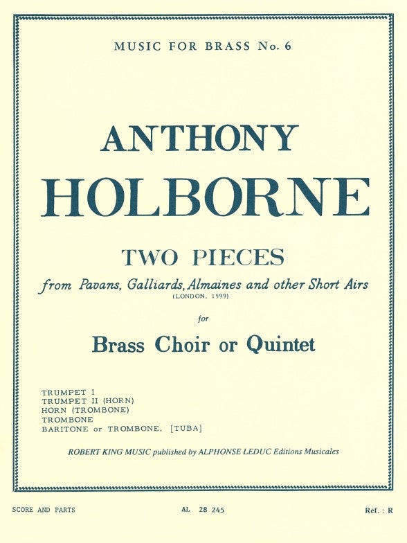 2 Pièces | Anthony Holborne | Quintette de cuivres