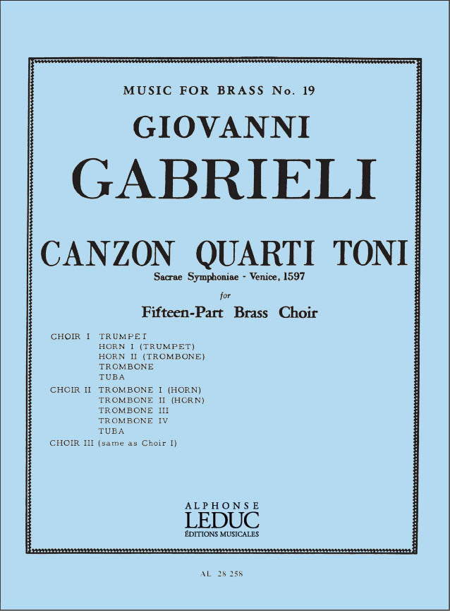 Giovanni Gabrieli: Canzon quarti Toni | Ensemble de cuivres