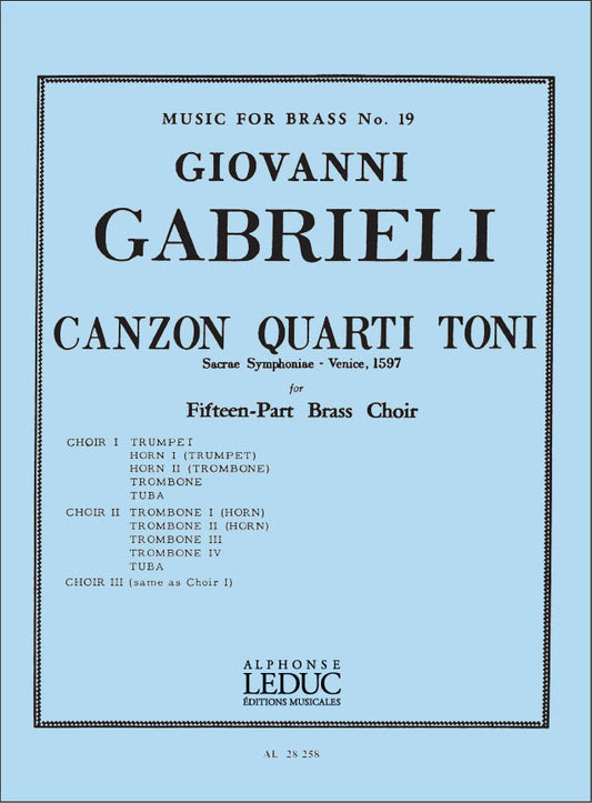 Giovanni Gabrieli: Canzon quarti Toni | Ensemble de cuivres