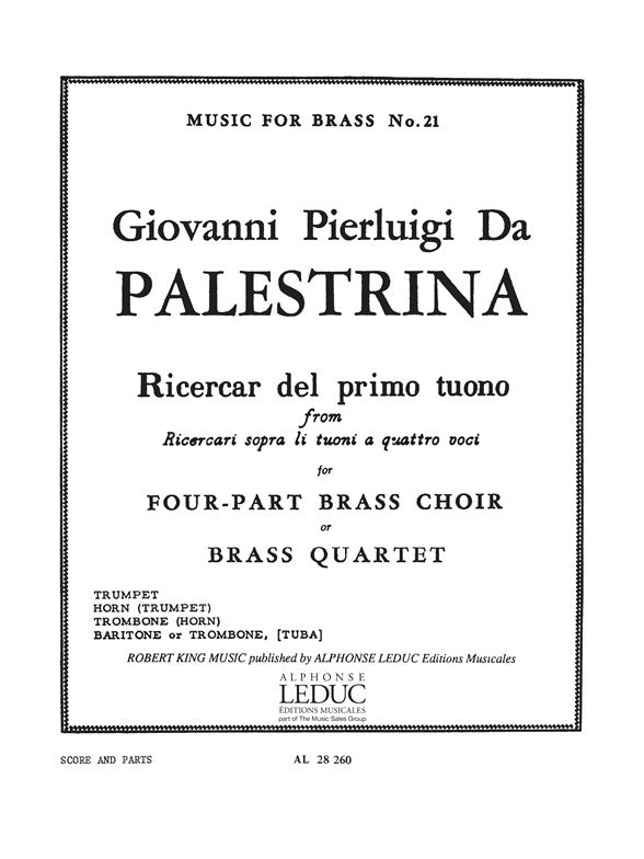 Ricercar Del Primo Tuono | Giovanni Pierluigi da Palestrina