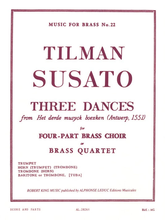 3 Danses | Tielman Susato | Quatuor de cuivres