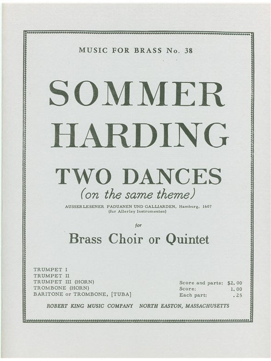 2 Danses sur le même thème | Sommer | Quintette de cuivres
