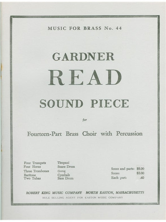 Sound Pièce | Read | Ensemble de cuivres