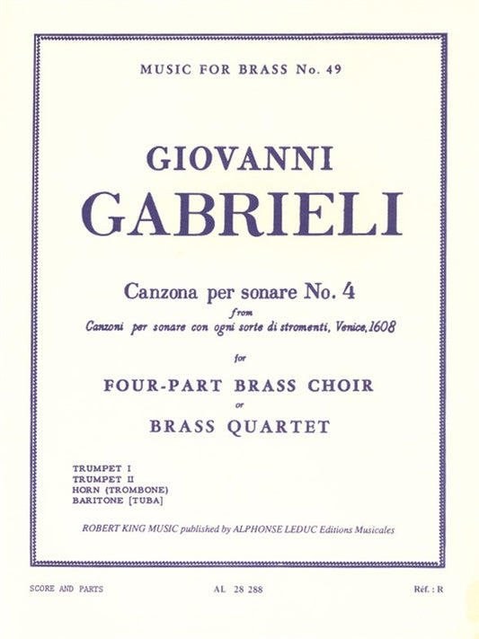 Canzona Per Sonare N04 | Andrea Gabrieli
