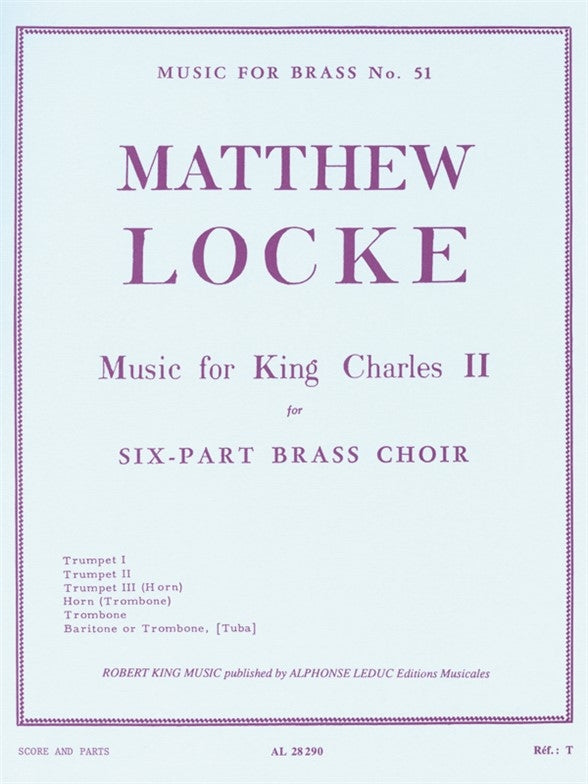 Musique pour le roi Charles II (sextuor de cuivres) | Matthew Locke