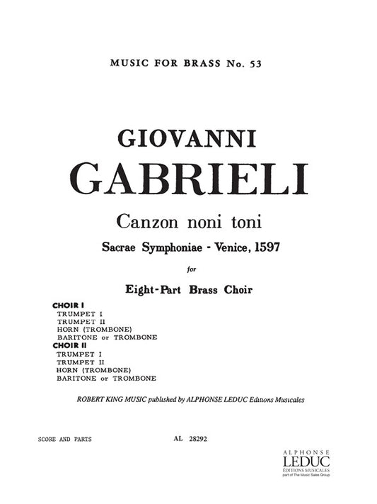 Canzon Noni Toni | Andrea Gabrieli | Ensemble de cuivres