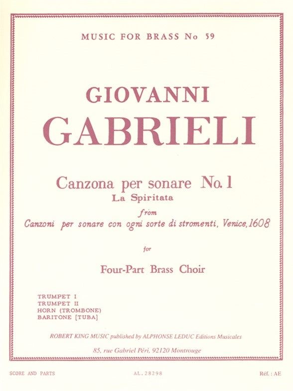 Canzona Per Sonare 1 & 2 | Gabrieli | Ensemble de cuivres