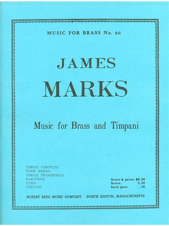 Musique pour cuivres et timbales | Marks