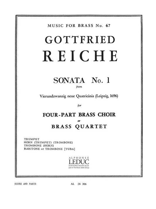 Sonata N01 | Reiche | Quatuor de cuivres