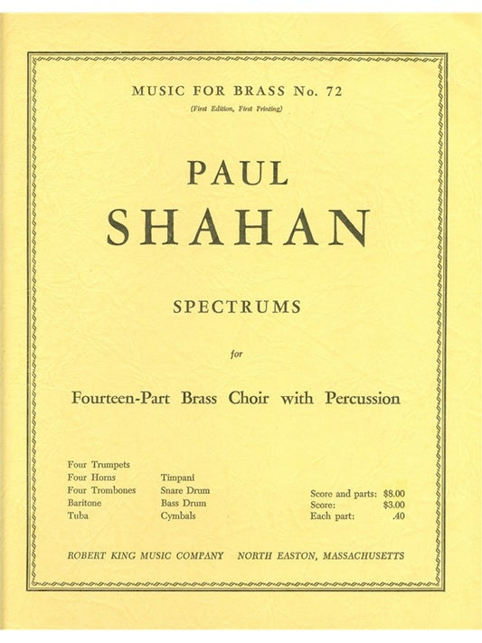 Spectrums | Shahan | Ensemble de cuivres