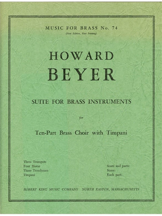 Suite | F. Beyer | Ensemble de cuivres