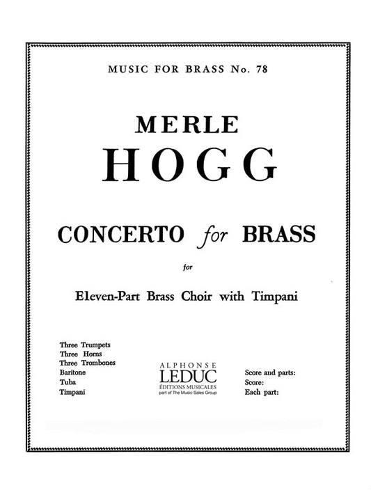 Concerto pour cuivres | Hogg | Ensemble de cuivres