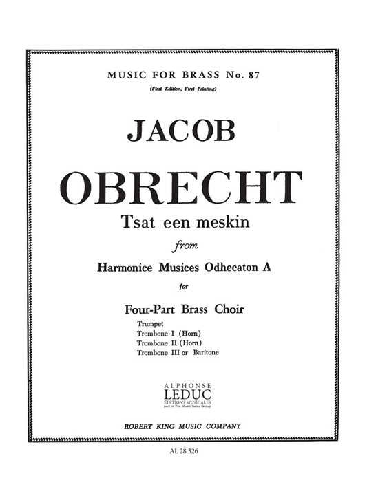 Tsat Een Meskin | Obrecht | Quatuor de cuivres