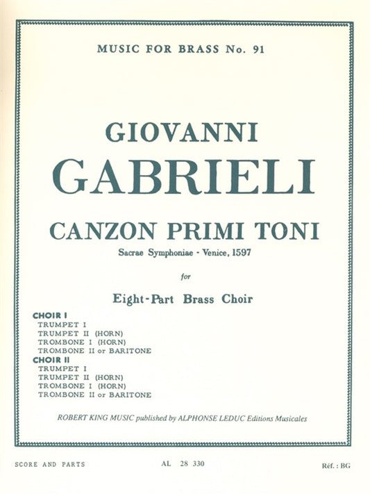 Canzon Primi Toni | Giovanni Gabrieli | Ensemble de cuivres