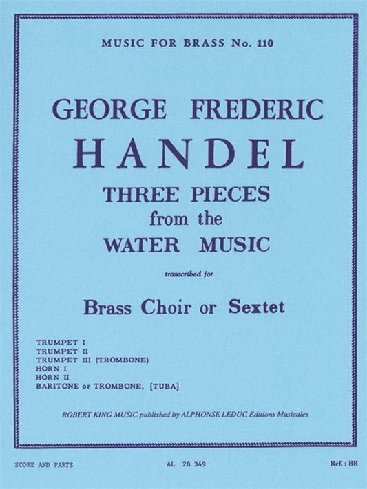 Trois pièces extraites de « Water Music » | Georg Friedrich Händel