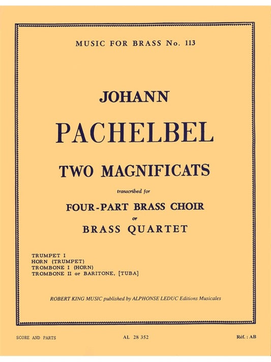 Two Magnificats | Pachelbel | Quatuor de cuivres