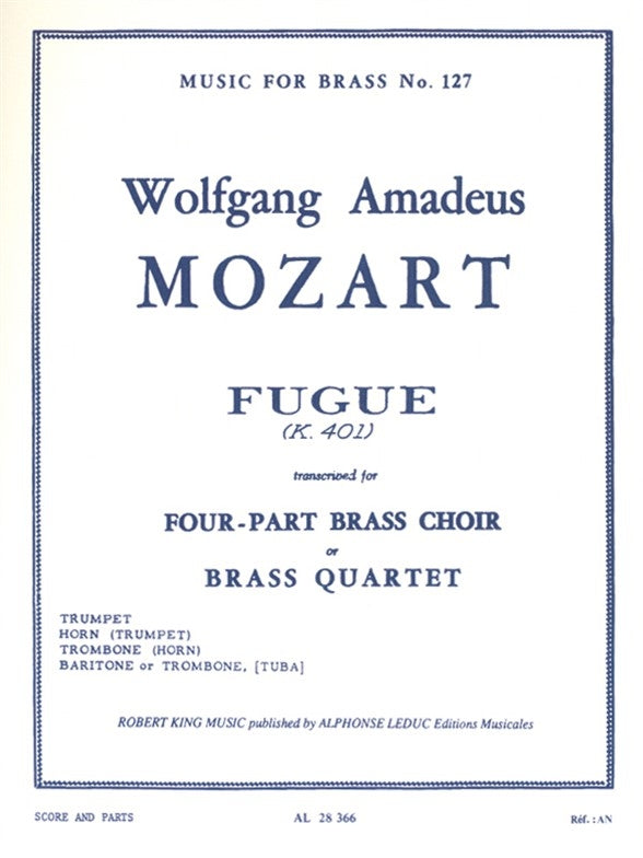 Fugue K401 | Wolfgang Amadeus Mozart | Quatuor de cuivres