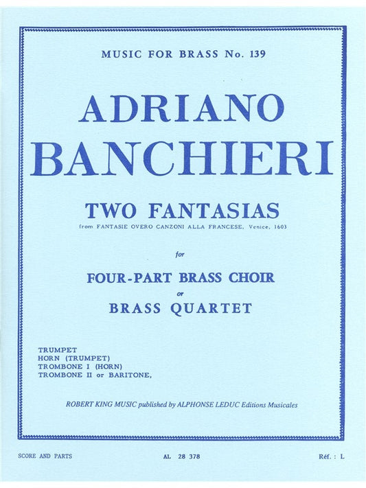 2 Fantasias | Banchier | Quatuor de cuivres