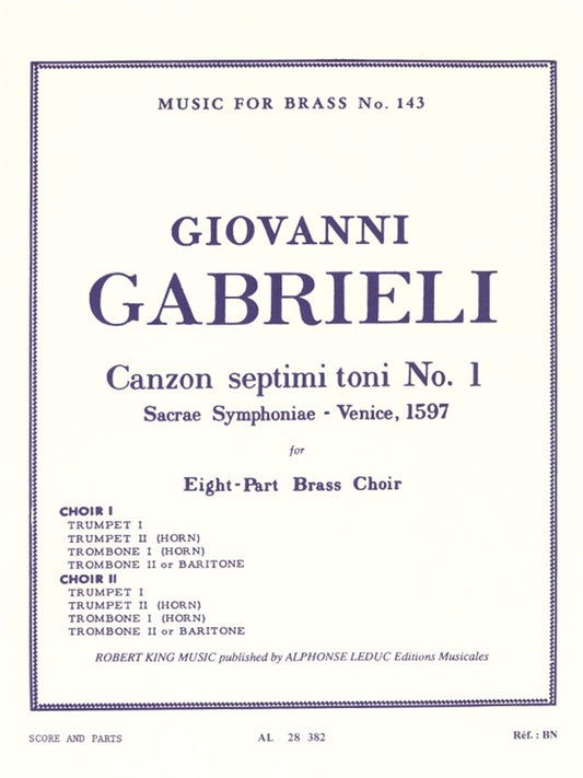 Canzon septimi toni No. 1 | Ensemble de cuivres