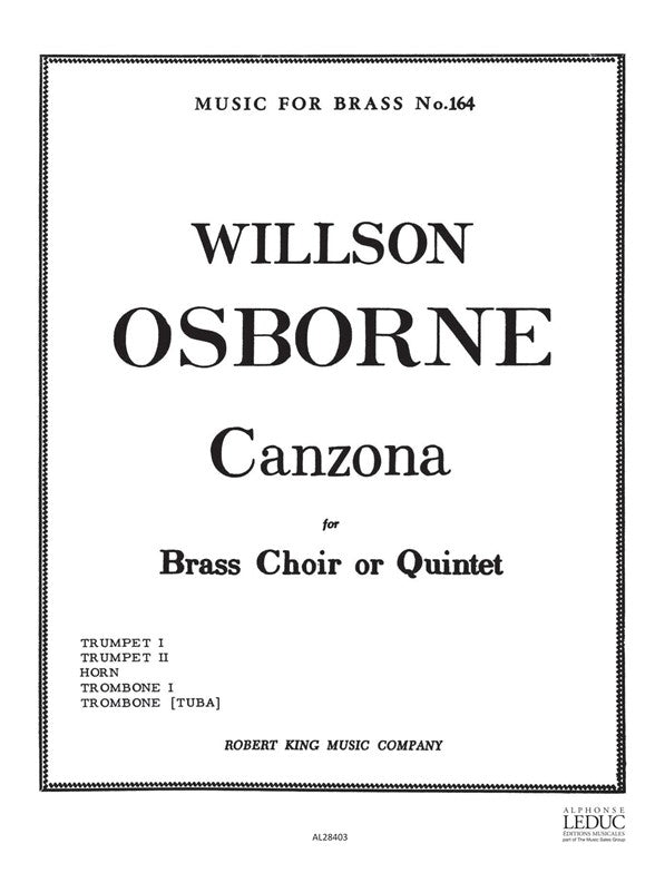 Canzona | Osborne | Quintette de cuivres